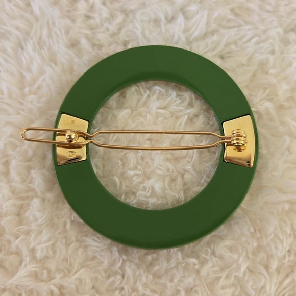 NIB Swarovski Green and Yellow Crystal Chroma Hair Clip Barette main image 6